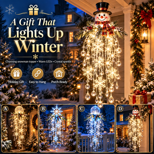 ✨❄️Crystal Cascade Christmas Light — LED Hanging Porch Decoration